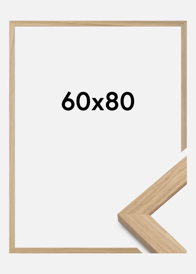 Moldura Oak Wood Vidro acrílico 60x80 cm