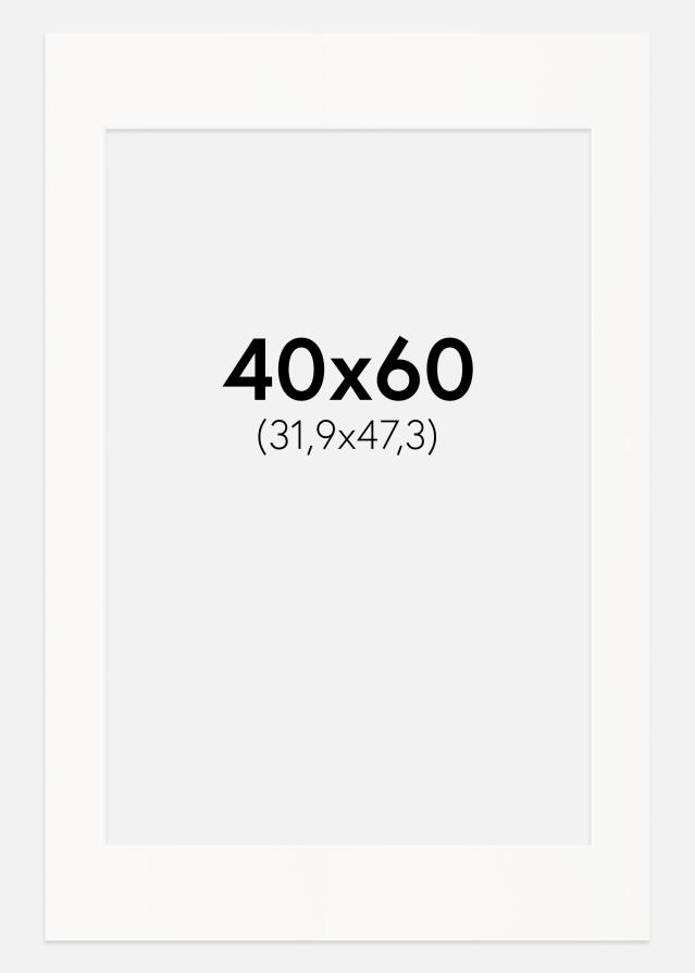 Passe-partout Offwhite (Bordo interior branco) 40x60 cm (31,9x47,3 - A3+)