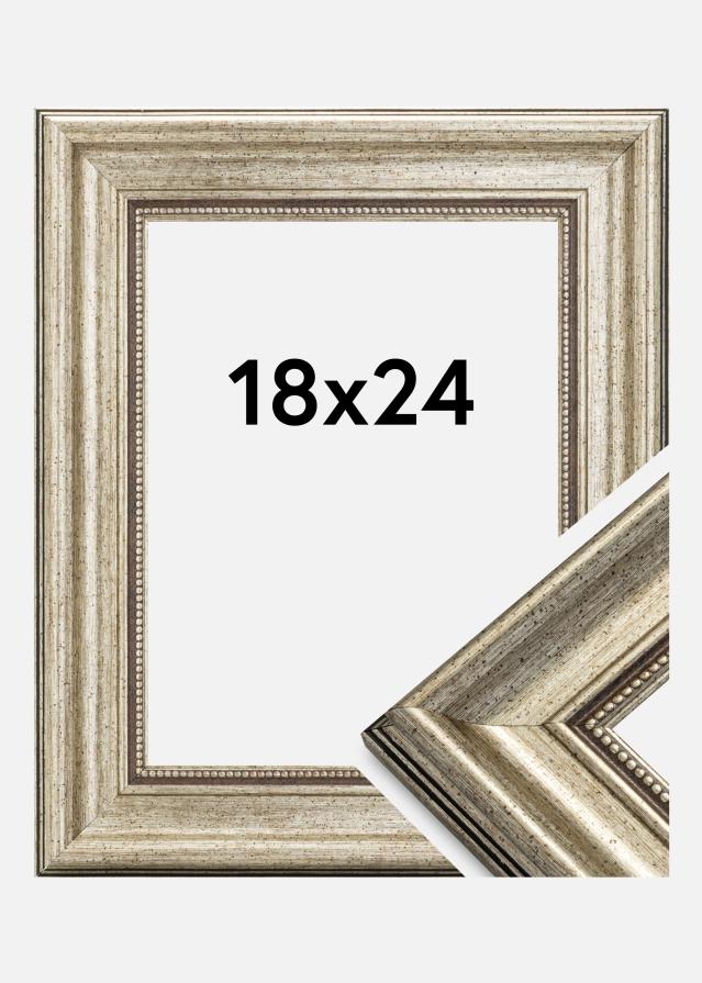Moldura Rokoko Prateado 18x24 cm