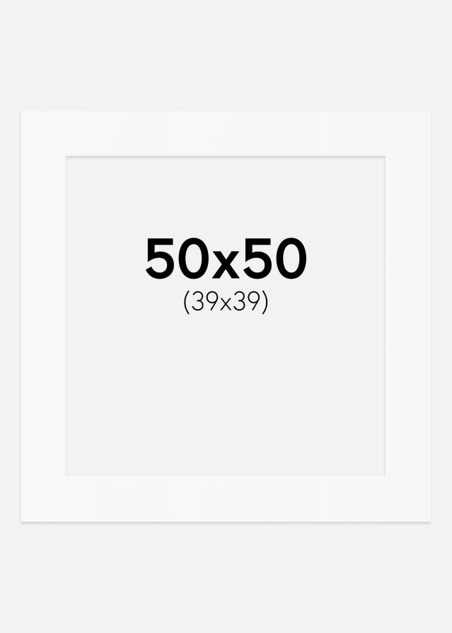 Passe-partout Offwhite (Bordo interior branco) 50x50 cm (39x39)