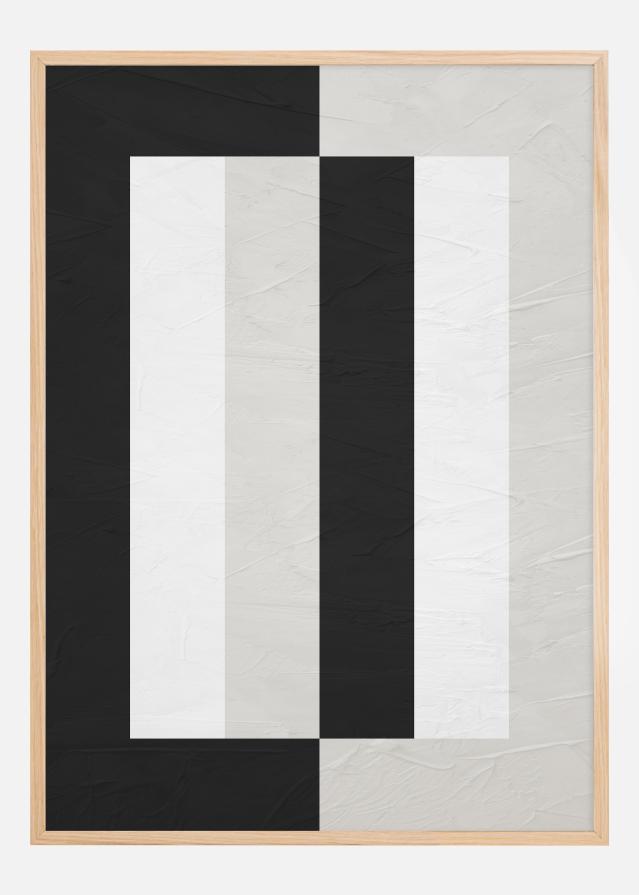 Cartaz de arte em linha preto e branco l