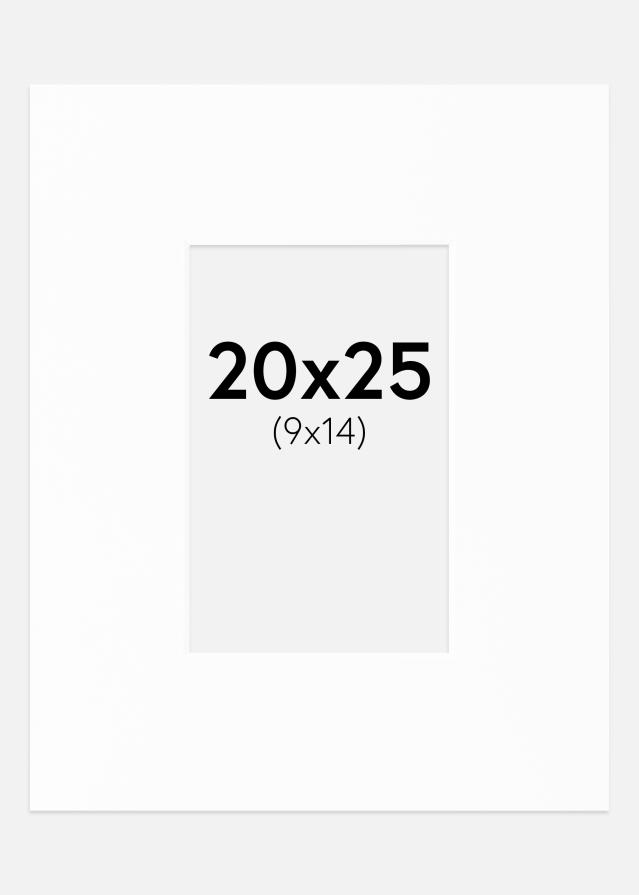 Passe-partout XL Branco (Bordo interior branco) 20x25 cm (9x14)