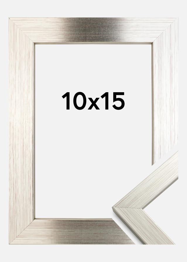 Moldura Prateado Wood 10x15 cm