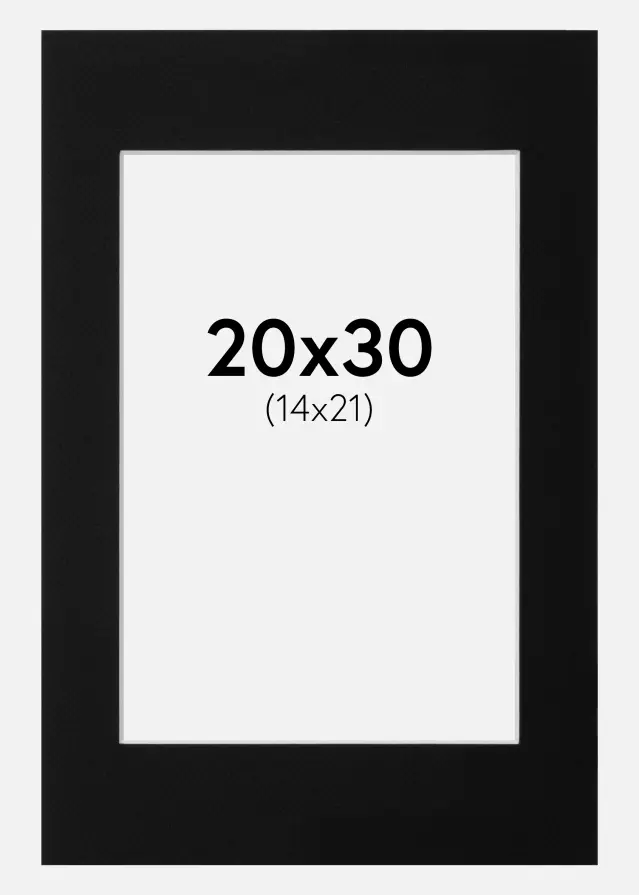 Passe-partout Canson Preto (Bordo interior branco) 20x30 cm (14x21)