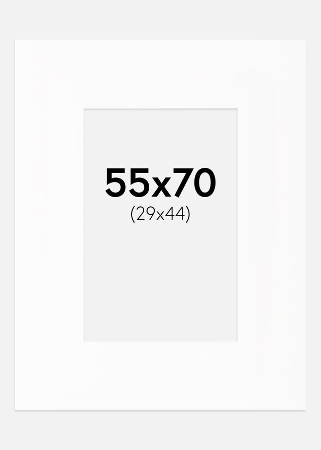 Passe-partout XL Padrão Branco (Bordo interior branco) 55x70 cm (29x44)