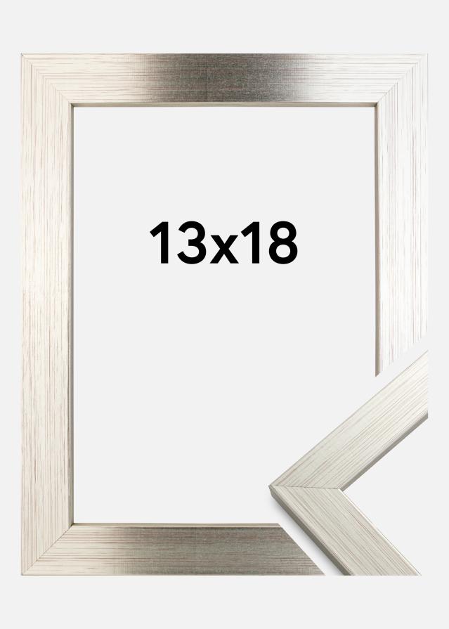 Moldura Prateado Wood 13x18 cm