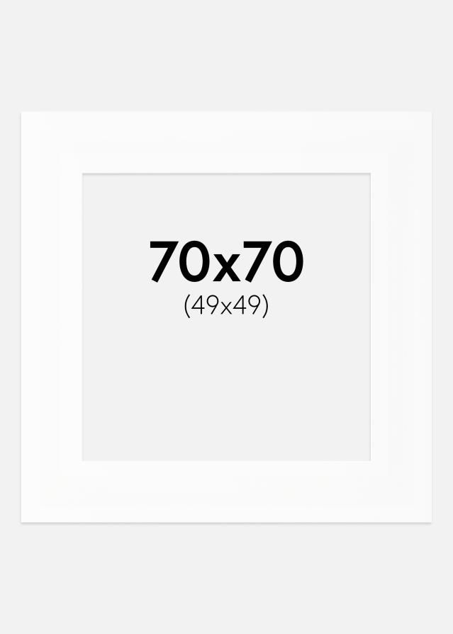Passe-partout XXL Padrão Branco (Bordo interior branco) 70x70 cm (49x49)