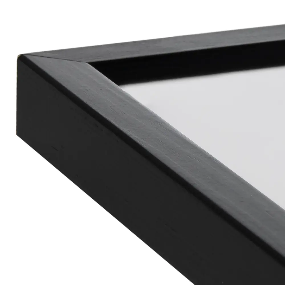 Moldura Oslo Preto 30x40 cm - Passe-partout Branco 21x29,7 cm (A4)
