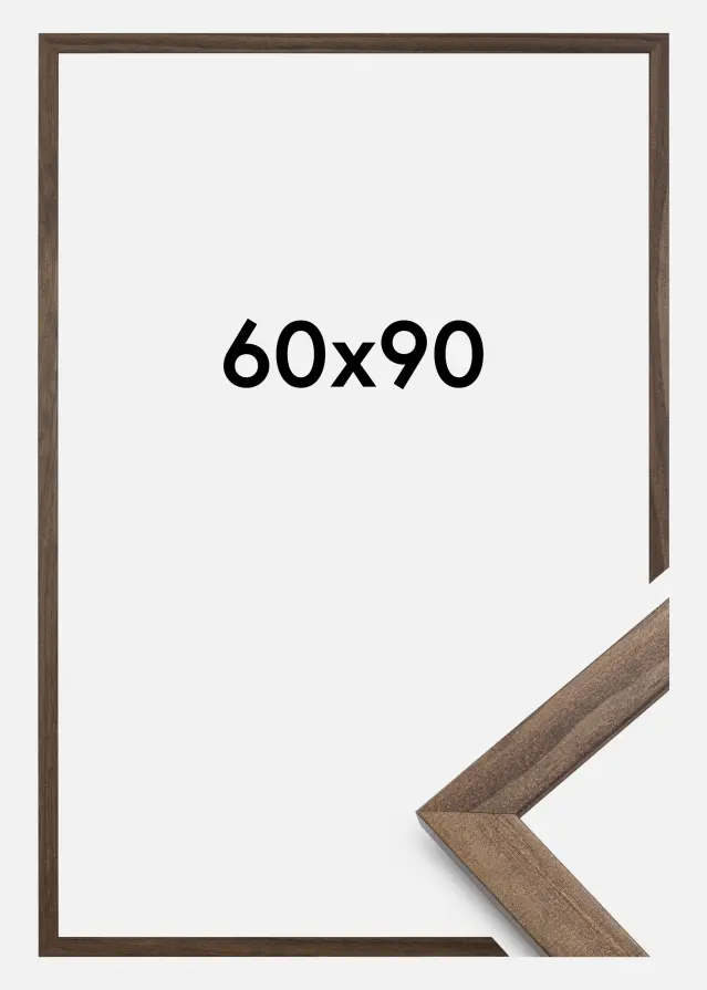Moldura Stilren Vidro acrílico Nogueira 60x90 cm