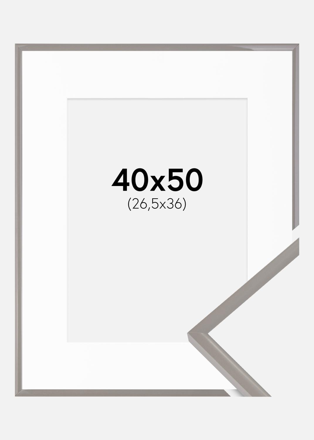 Product Image for Moldura New Lifestyle Earth Grey 40x50 cm - Passe-partout Branco 27,5x37 cm
