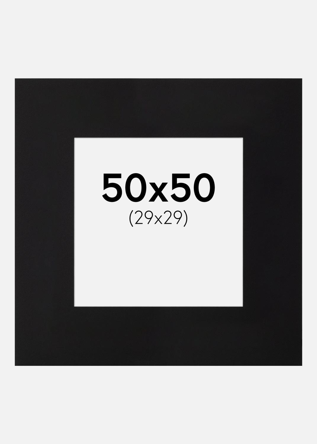 Product Image for Passe-partout XL Preto (Bordo interior branco) 50x50 cm (29x29)