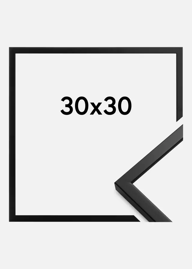 Moldura Oslo Vidro acrílico Preto 30x30 cm