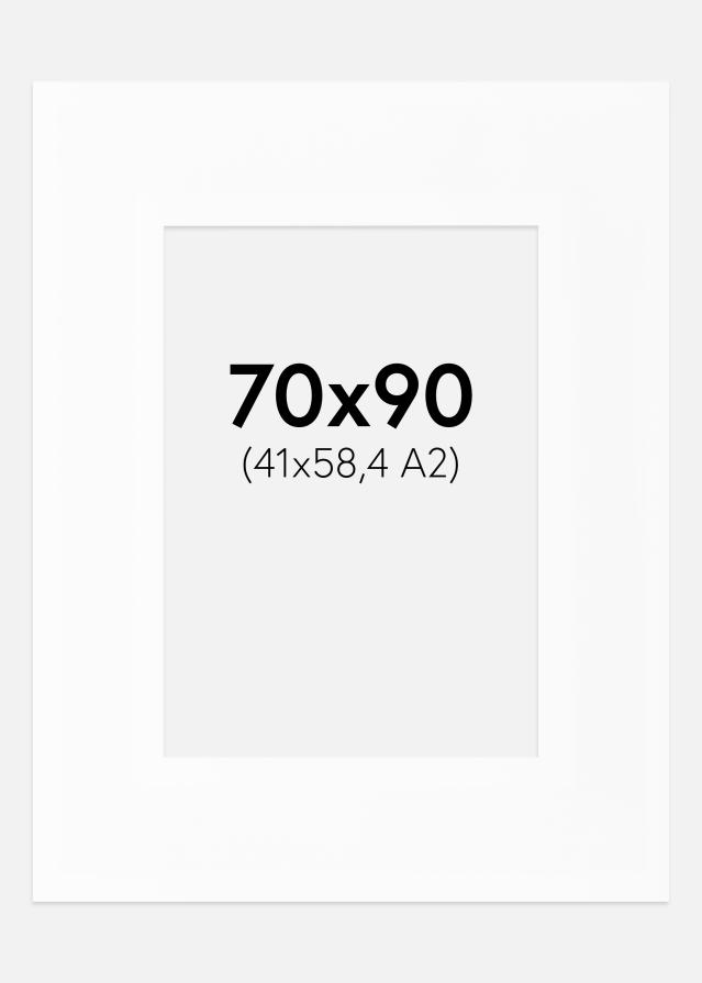 Passepartout XXL Branco (Bordo interior branco) 70x90 cm (41x58,4 - A2)