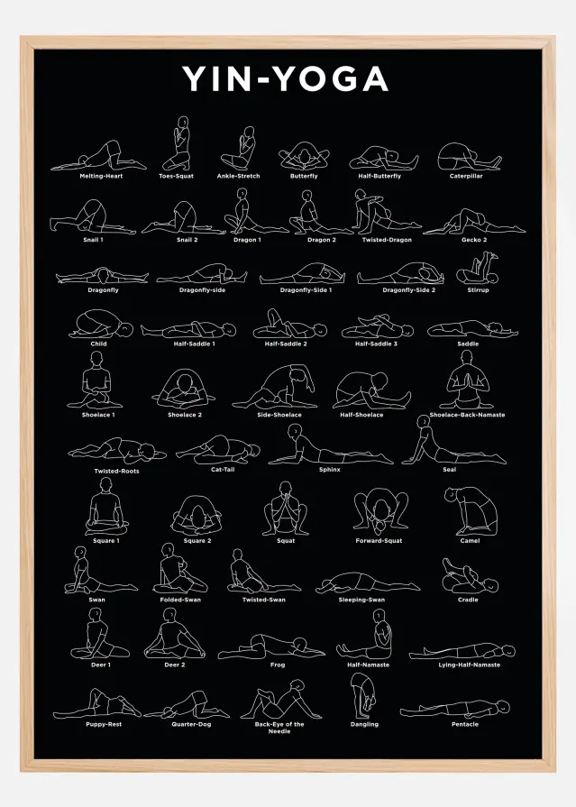 Yoga - B&W Póster