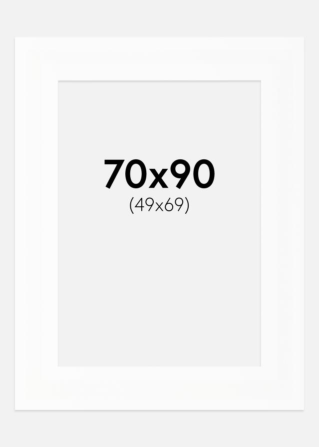 Passepartout XL Branco (Bordo interior branco) 70x90 cm (49x69)