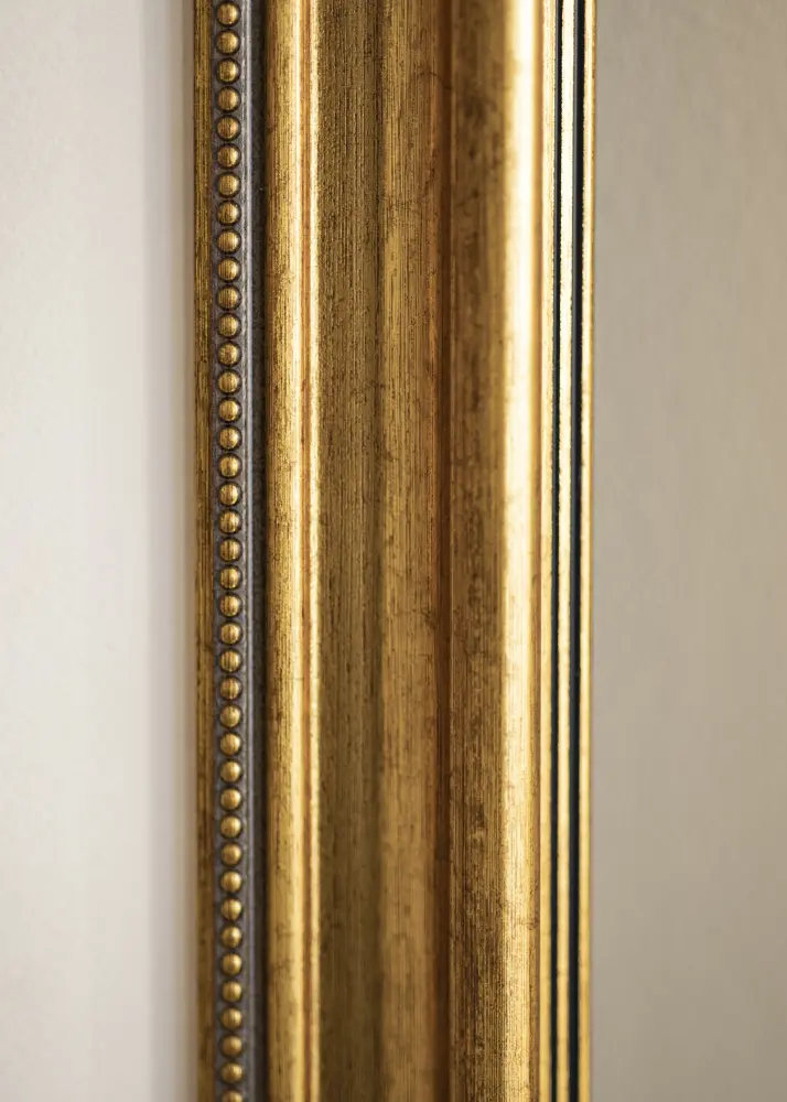 Moldura Rokoko Dourado 50x60 cm - Passe-partout Branco 35x45 cm