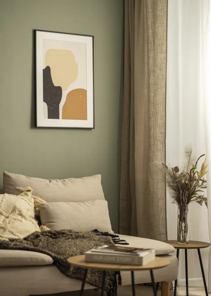 Moldura Scandi Preto mate 30x40 cm - Passe-partout Branco 21x29,7 cm (A4)