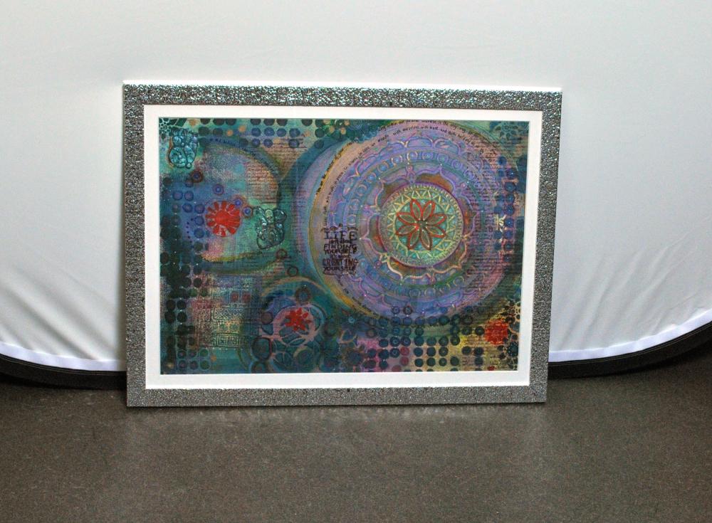 Moldura Glamour Prateado - Tamanho personalizável