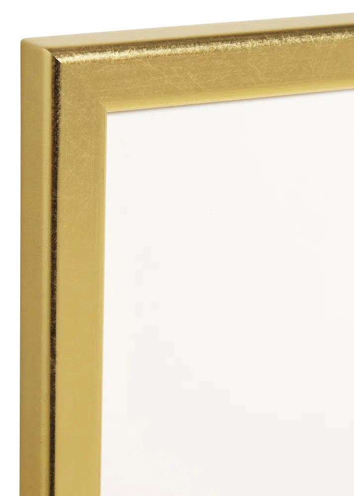Moldura Slim Mate Vidro antirreflexo Dourado 40x40 cm