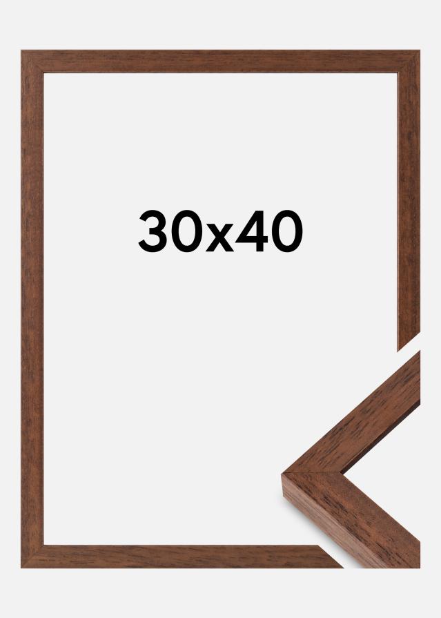 Moldura Hermes Vidro acrílico Teca 30x40 cm