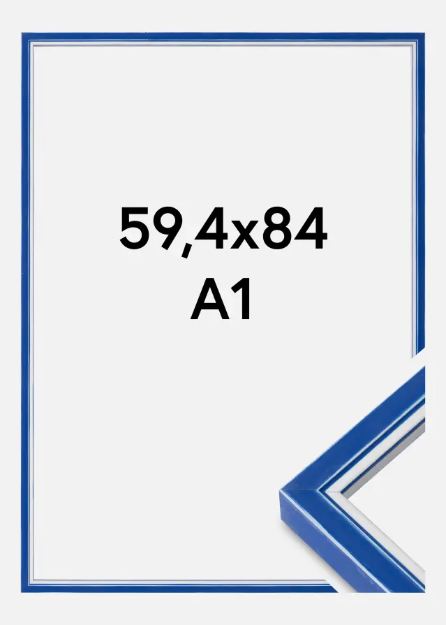 Moldura Diana Vidro acrílico Azul 59,4x84 cm (A1)