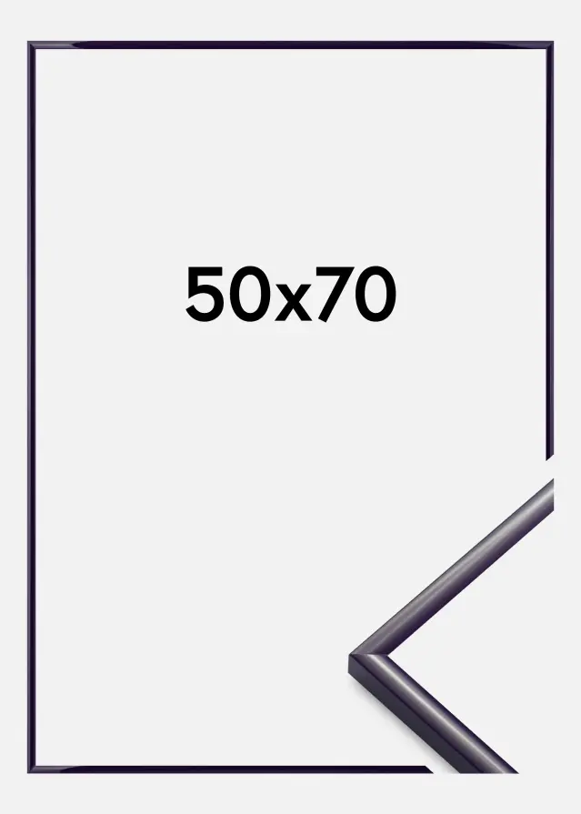 Moldura New Lifestyle Vidro acrílico Roxo-escuro 50x70 cm