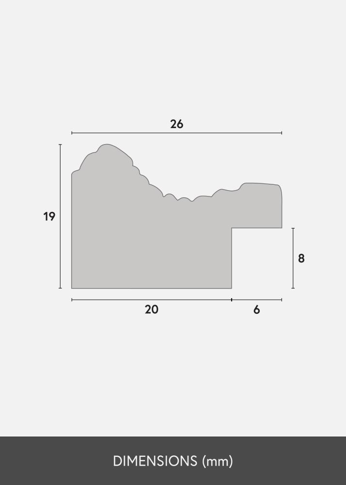 Moldura Lattice Vidro acrílico Dourado 40x60 cm