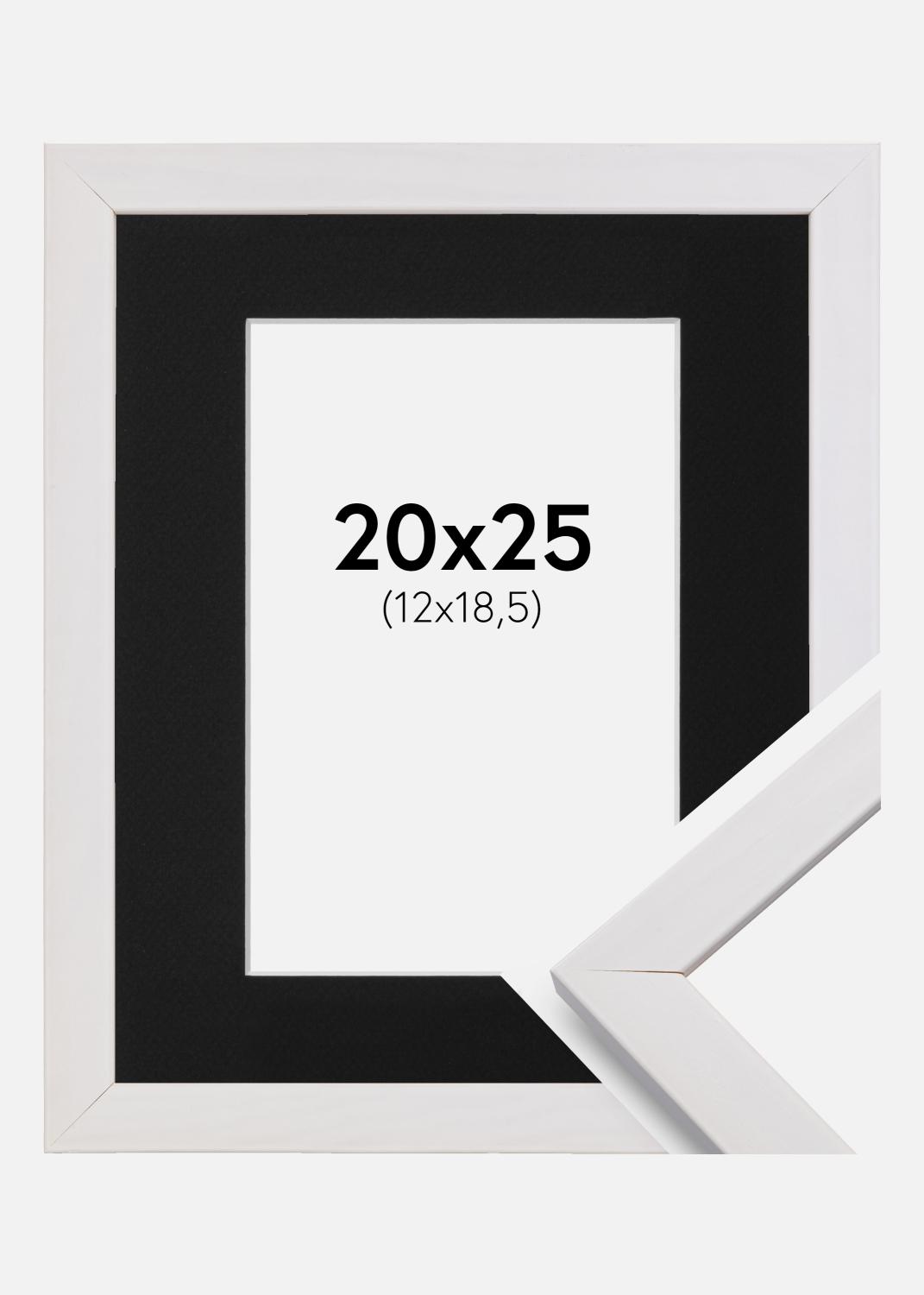 Product Image for Moldura Stilren Branco 20x25 cm - Passe-partout Preto 13x19,5 cm