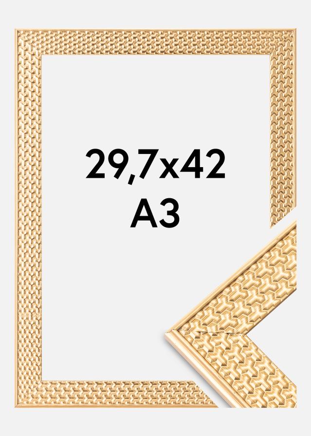 Moldura Grace Vidro acrílico Dourado 29,7x42 cm (A3)