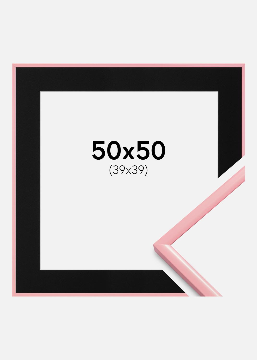 Product Image for Moldura New Lifestyle Cor-de-rosa 50x50 cm - Passe-partout Preto 40x40 cm