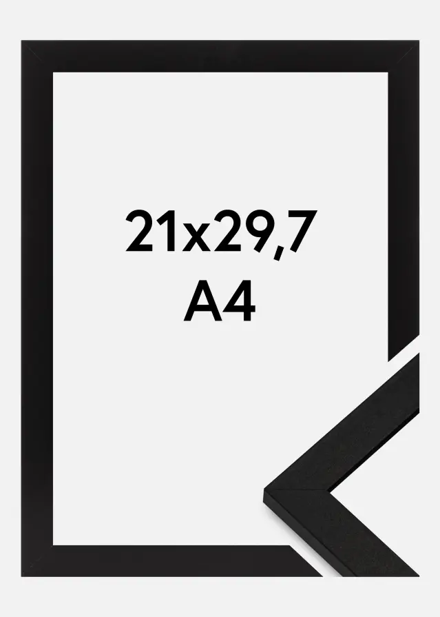 Moldura BGA Classic Vidro acrílico Preto 21x29,7 cm (A4)