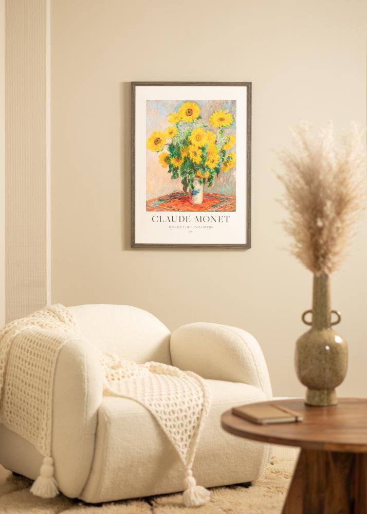 Moldura Hermes Vidro acrílico Grey Oak 60x70 cm