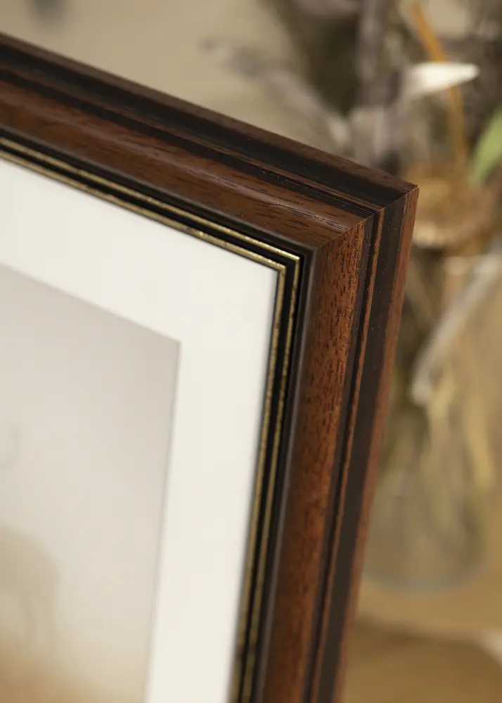 Moldura Old Retro 42x59,4 cm (A2) - Passe-partout Branco 25x38 cm