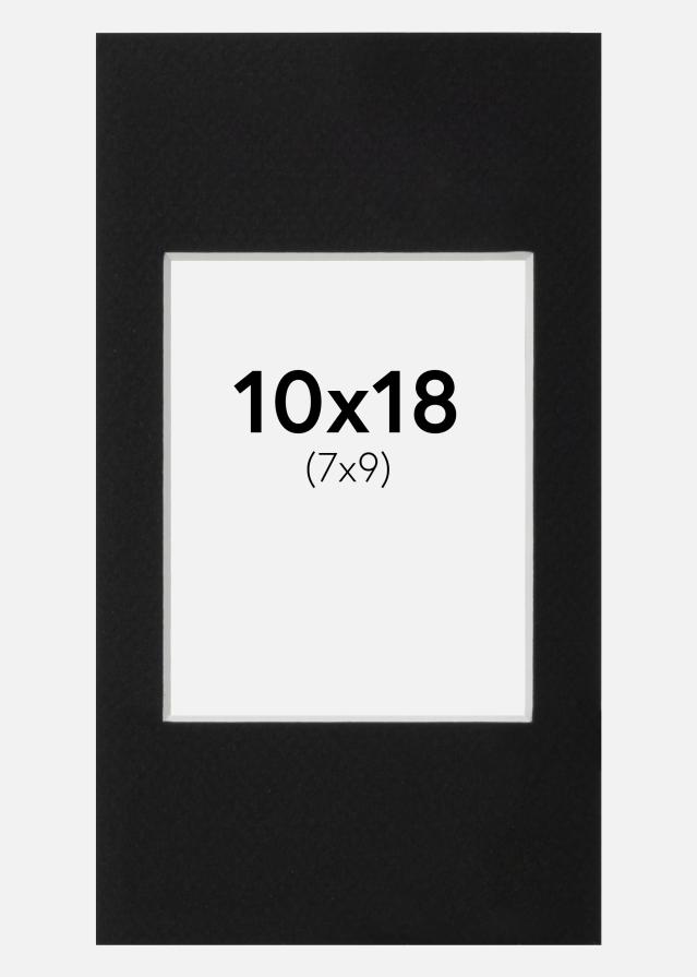 Passe-partout Preto Padrão (Bordo interior branco) 10x18 cm (7x9)