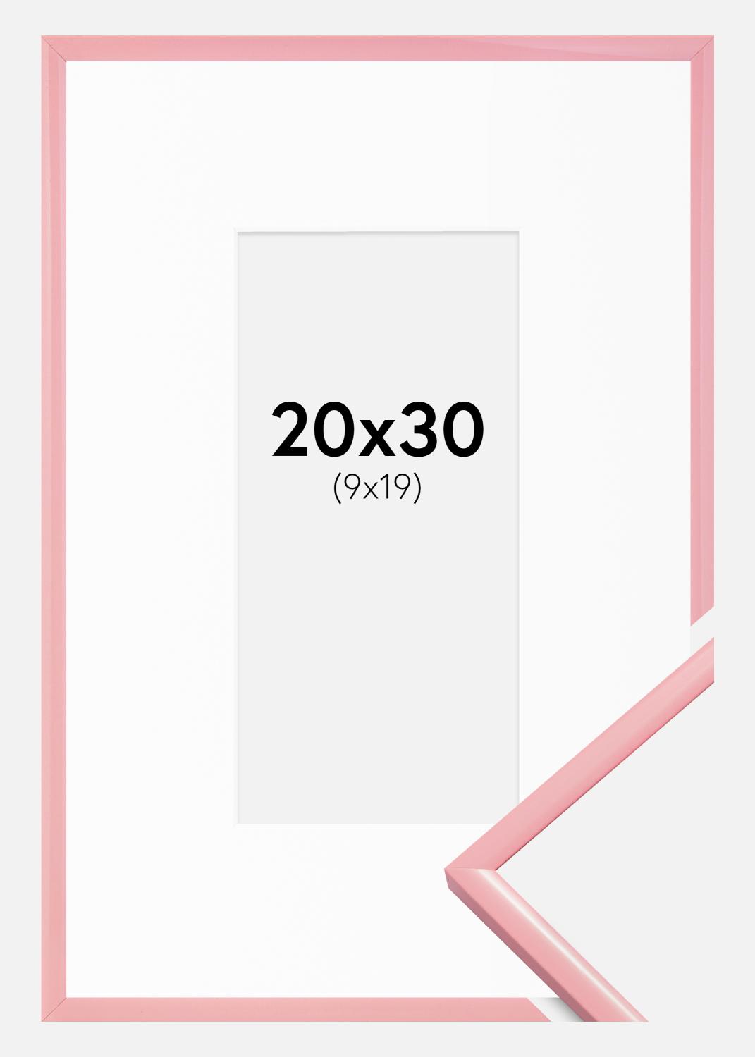Product Image for Moldura New Lifestyle Cor-de-rosa 20x30 cm - Passe-partout Branco 10x20 cm