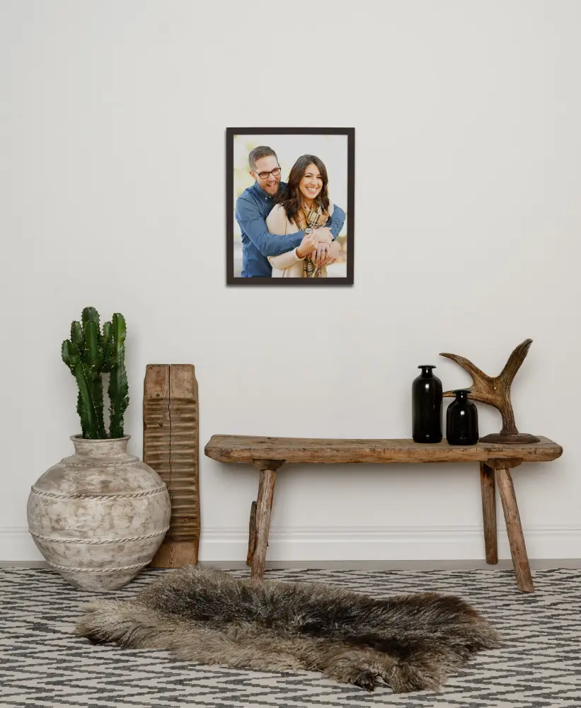 Moldura Trendline Vidro acrílico Castanho 90x90 cm