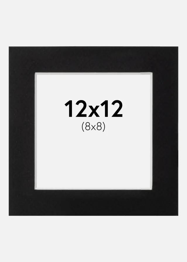 Passe-partout Canson Preto (Bordo interior branco) 12x12 cm (8x8)