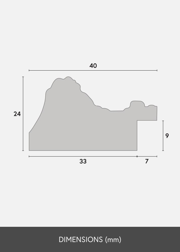 Moldura Ornate Vidro acrílico Dourado 70x100 cm