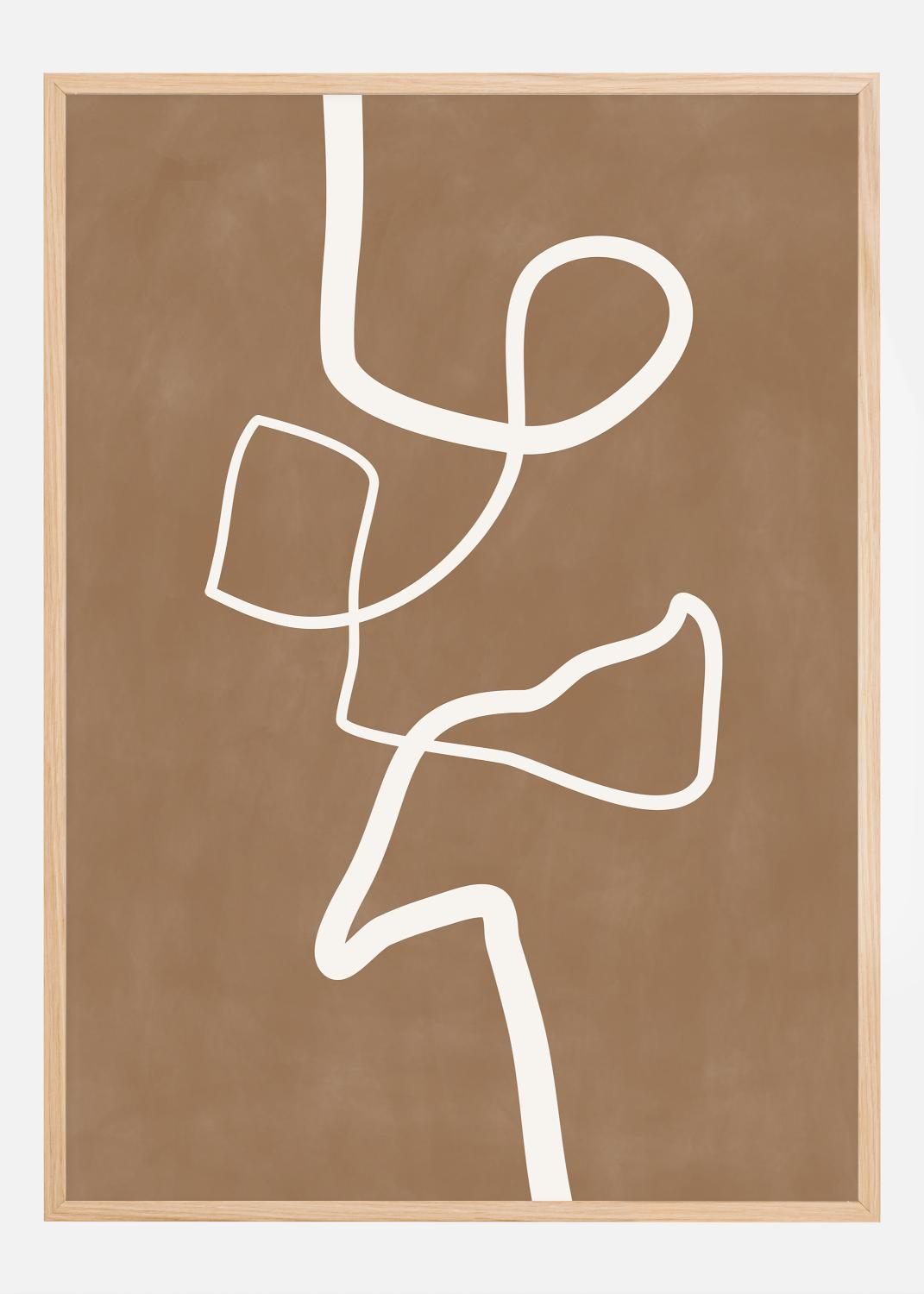 Product Image for Brown Single Line Artwork Póster (21x29.7 cm (A4))