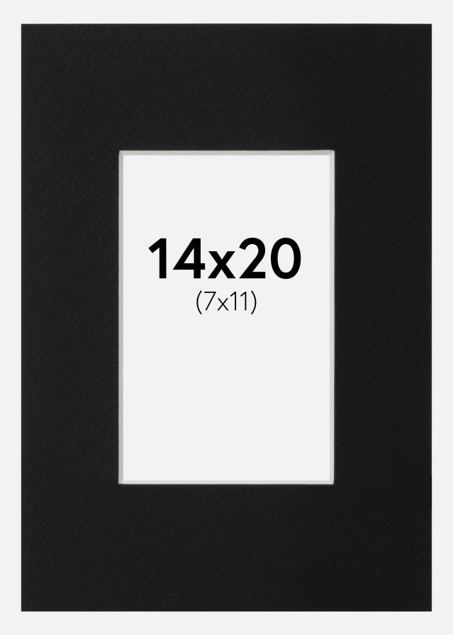 Passe-partout Preto Padrão (Bordo interior branco) 14x20 cm (7x11)