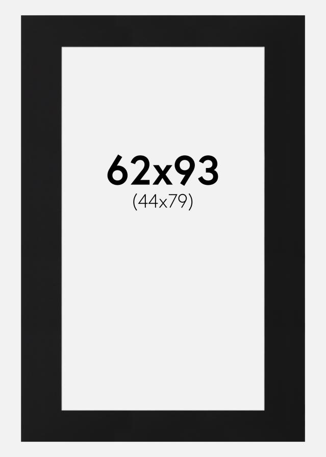 Passe-partout Preto Padrão (Bordo interior branco) 62x93 cm (44x79)