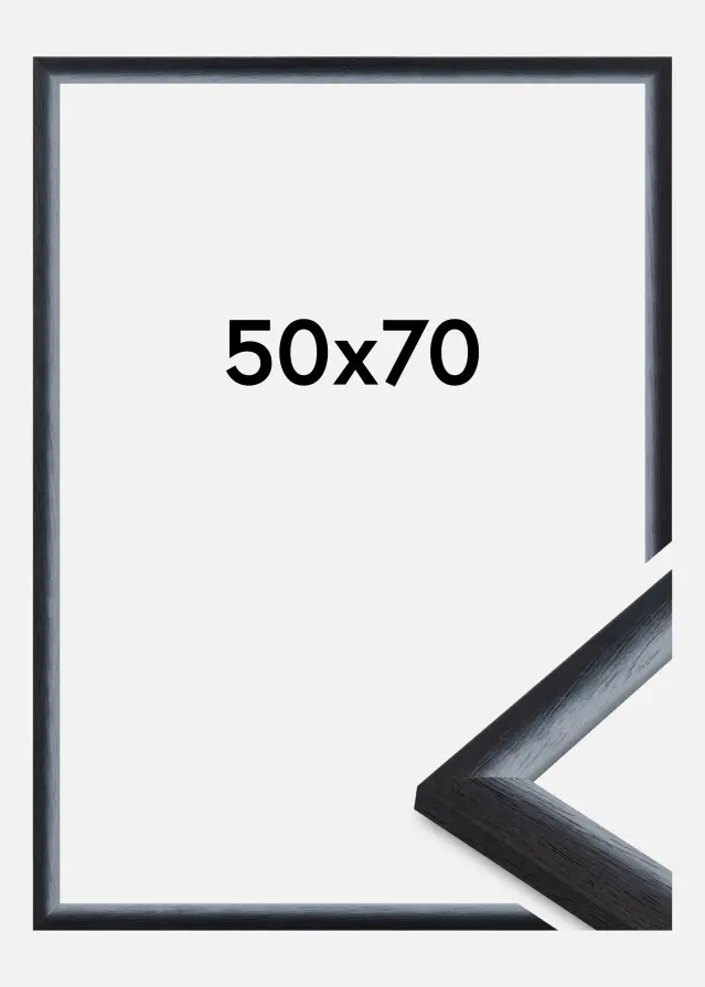 Moldura Cornwall Vidro acrílico Preto 50x70 cm