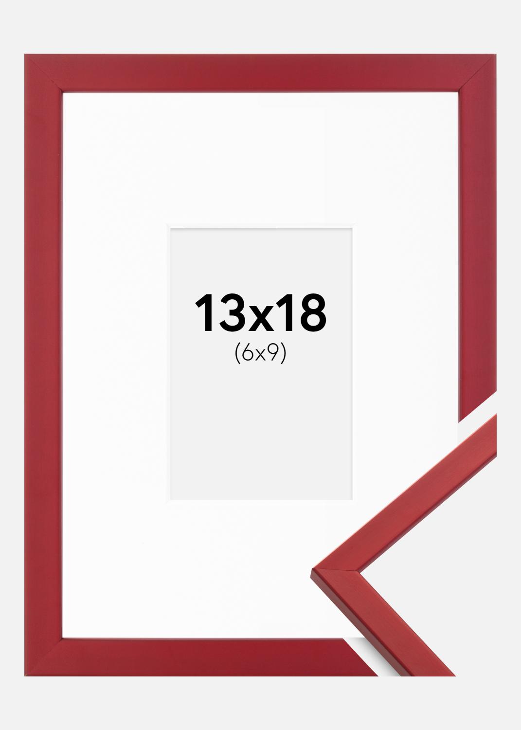 Product Image for Moldura Edsbyn Vermelho 13x18 cm - Passe-partout Branco 7x10 cm