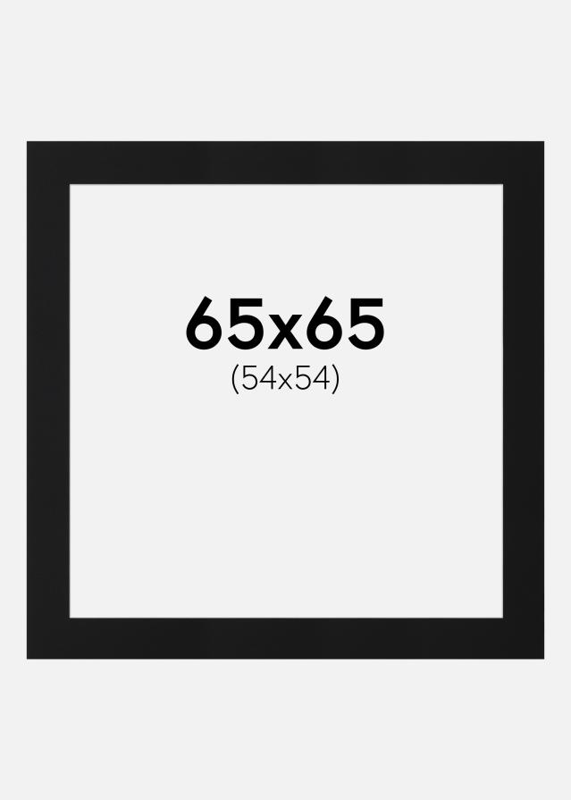 Passe-partout Preto Padrão (Bordo interior branco) 65x65 cm (54x54)