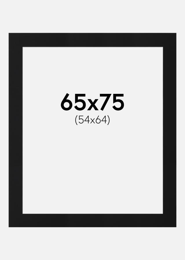 Passe-partout Preto Padrão (Bordo interior branco) 65x75 cm (54x64)