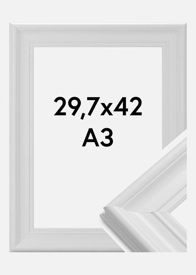 Moldura Mora Premium Branco 29,7x42 cm (A3)