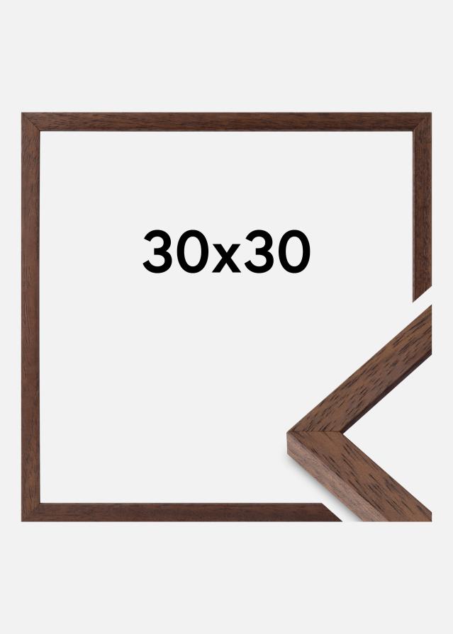 Moldura Ares Vidro acrílico Teca 30x30 cm