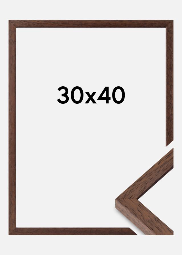 Moldura Ares Vidro acrílico Teca 30x40 cm