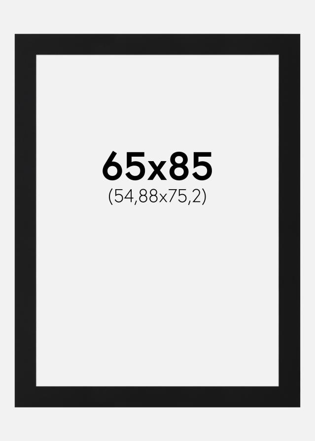Passe-partout Preto Padrão (Bordo interior branco) 65x85 cm (54,88x75,2)