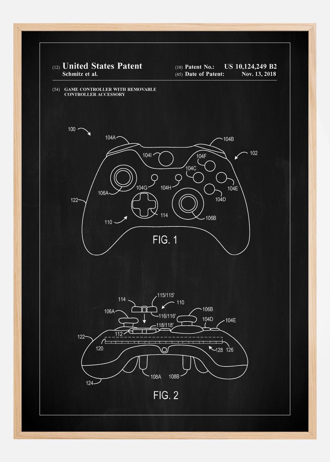 Product Image for Patent Print - Game Controller III - Black Póster (21x29.7 cm (A4))